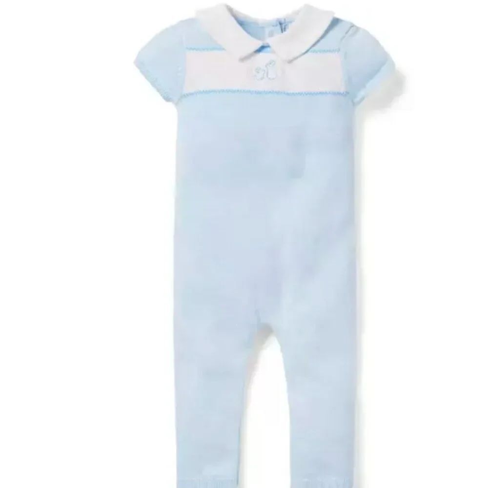 Janie and Jack 100048705 Baby Embroidered Bunny One-Piece  NWT